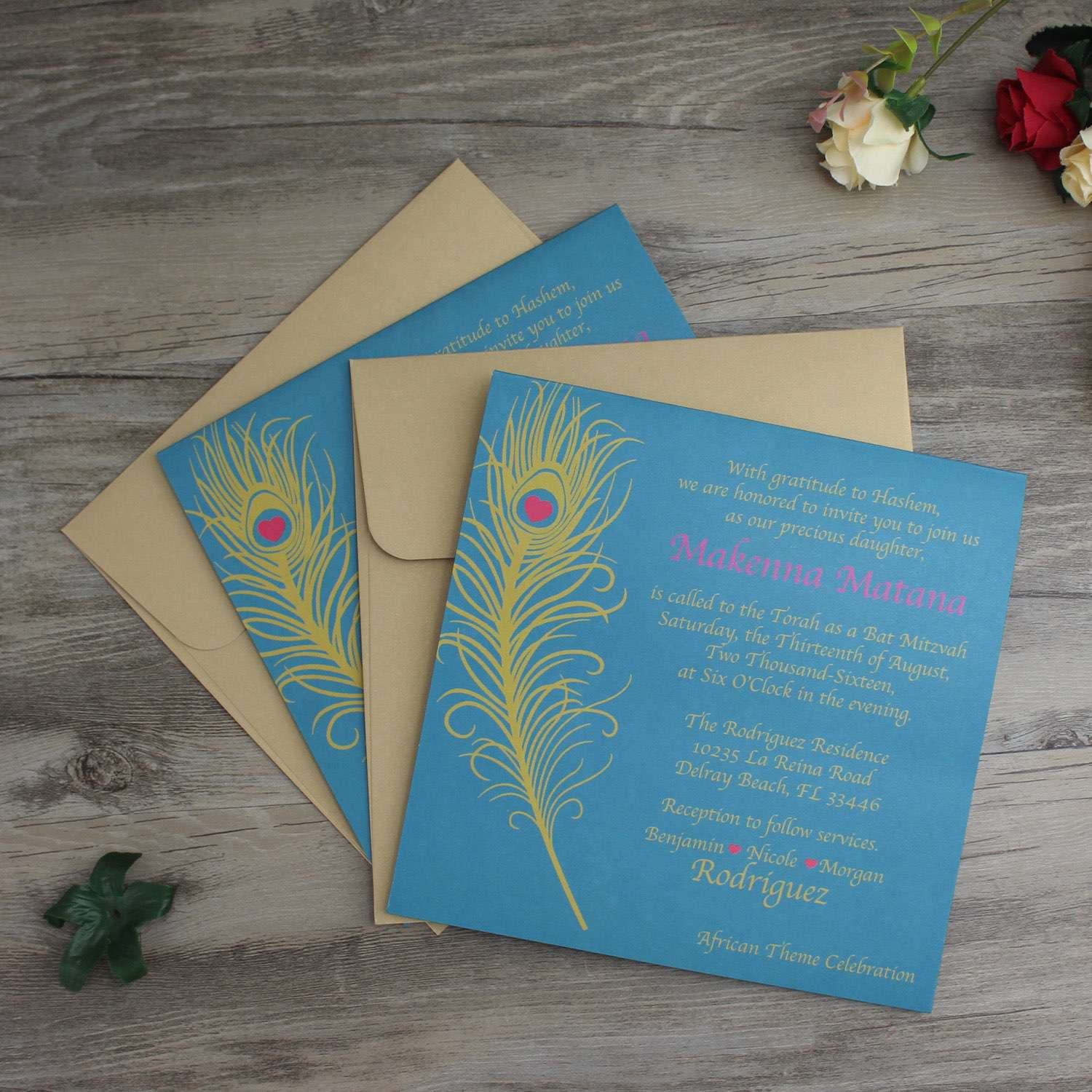 Customized Invitation Card Square Marriage Card Printing Customized Half Fold